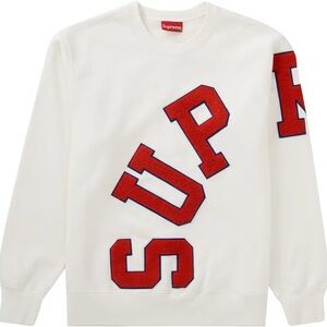 Supreme Arc Crewneck size small. White, red and navy.